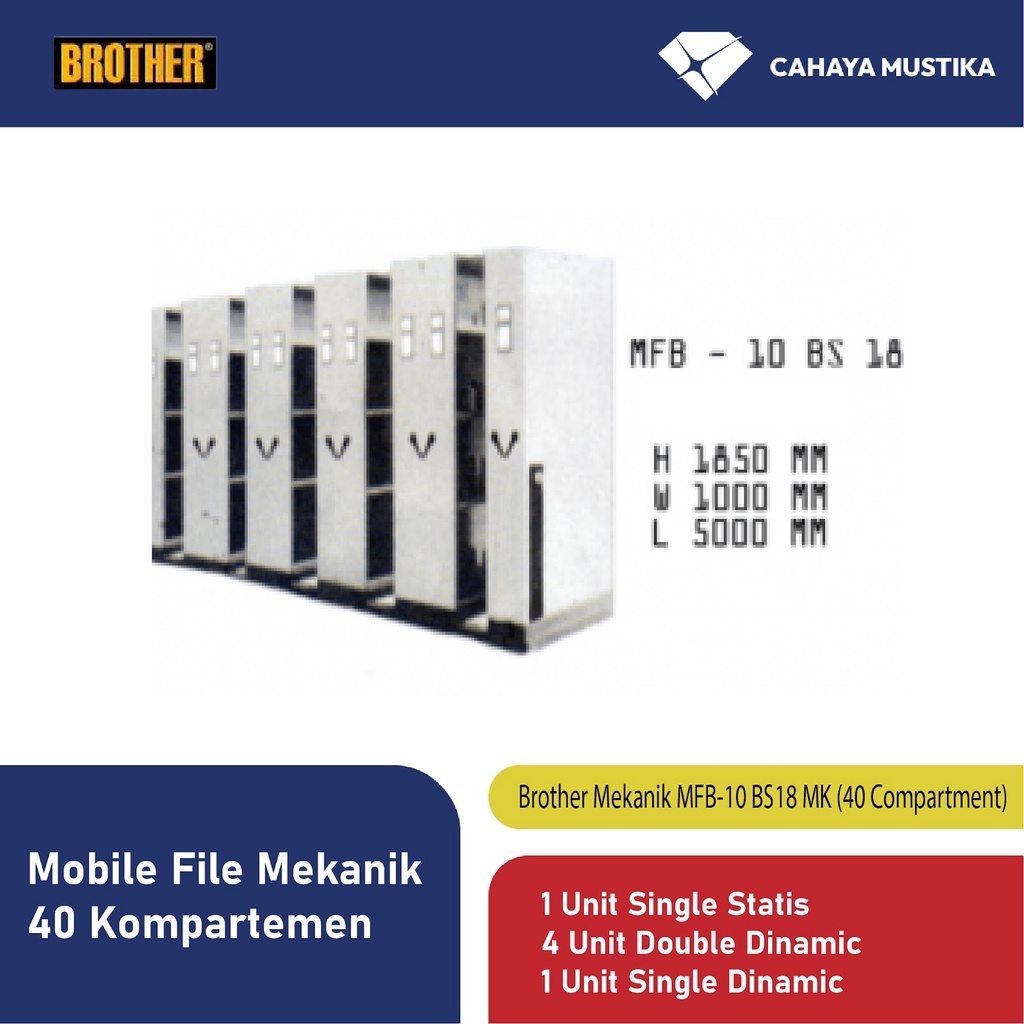 Jual Mobile File Brother Mekanik MFB-10 BS18 MK (40 CPTS) di Malang
