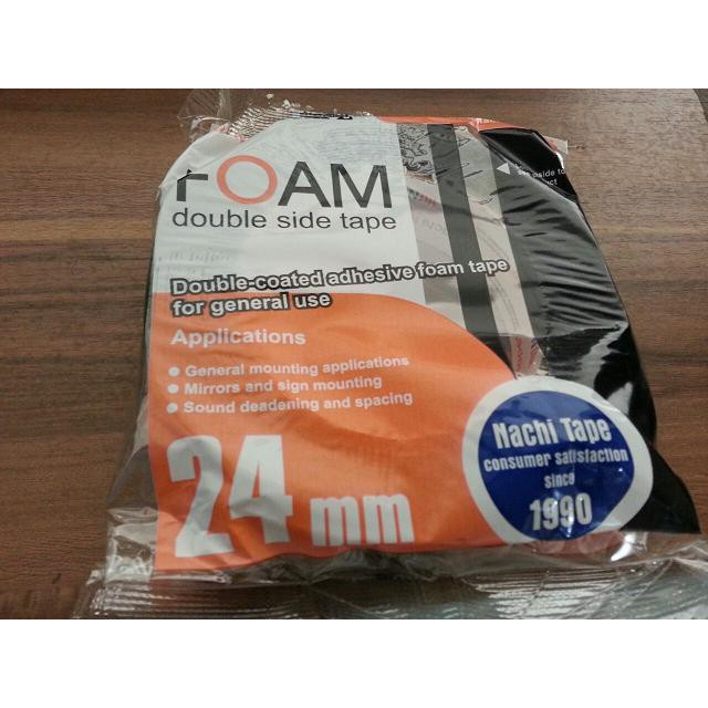 Nachi Foam Double Side Tape / Isolasi Bolak Balik Tebal 24mm X 4,5 M