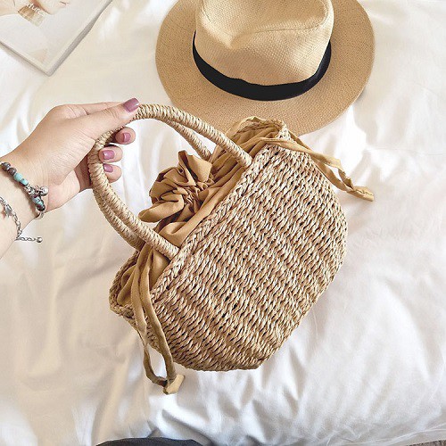 4424 Fashion Rattan Bag TAS  ROTAN CEWEK WANITA CASUAL 