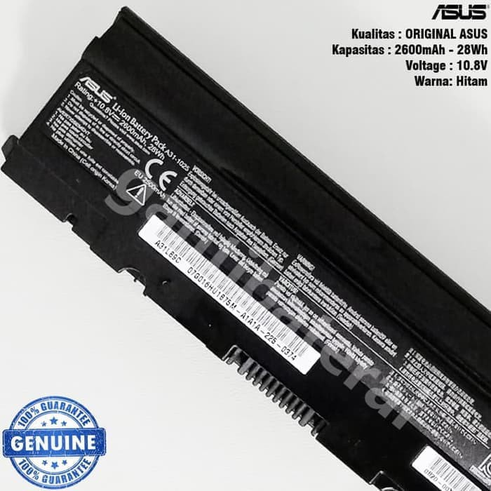 Original Baterai Asus Eee PC 1025 1025C 1225 1225C 1225B A32-1025