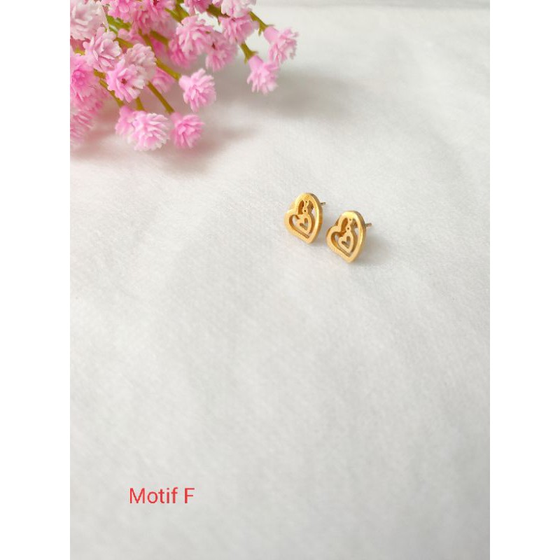 Anting Tusuk Motif Love Wanita ZQ1