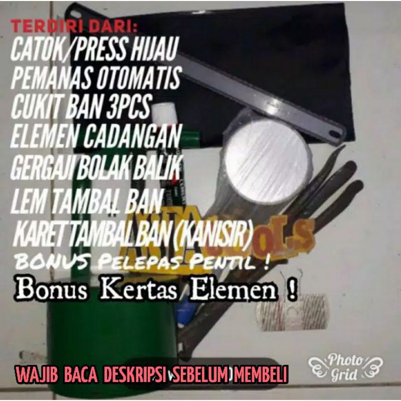 (LUAR PULAU TIDAK BISA KIRIM) Paket Tambal Ban Listrik Otomatis Komplit