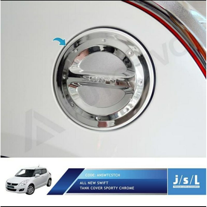 Tank Cover Suzuki All New Swift Sporty Chrome