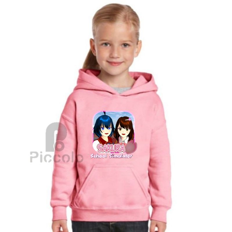 jaket hoodie anak motif gaming sakura sakura school simulator terbaru 02