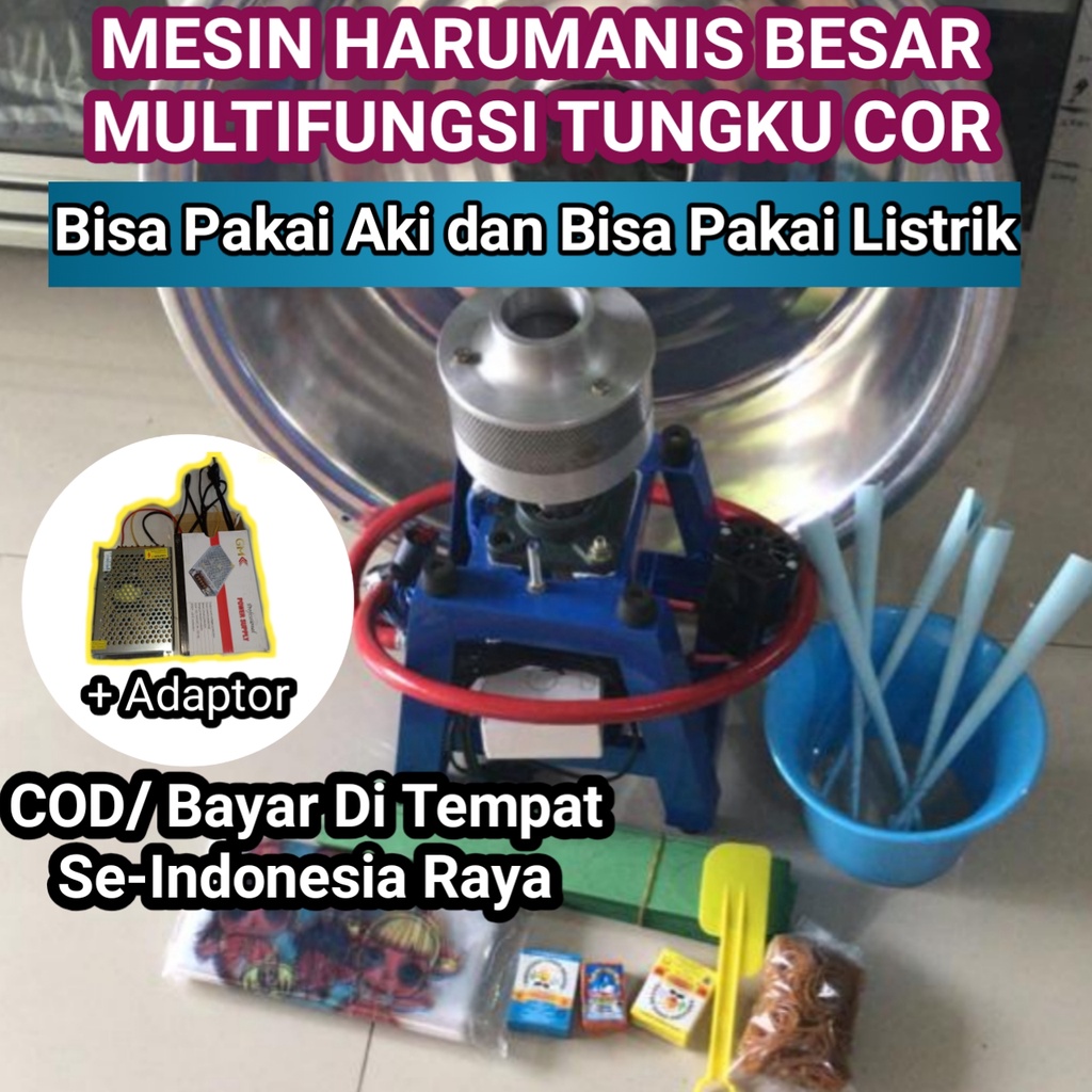 (COD) Mesin Harum Manis Besar Multifungsi (Bisa Pakai Aki dan Bisa Pakai Listrik) Lengkap Murah Tung