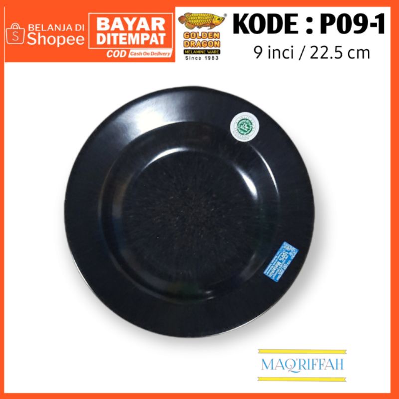 piring melamin| piring makan melamin golden unicorn | piring 9 inci