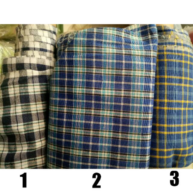 BAHAN KAIN YANDED YANDET KEMEJA KOTAK-KOTAK /BAHAN KAIN KEMEJA PRIA WANITA KOTAK (YARD)