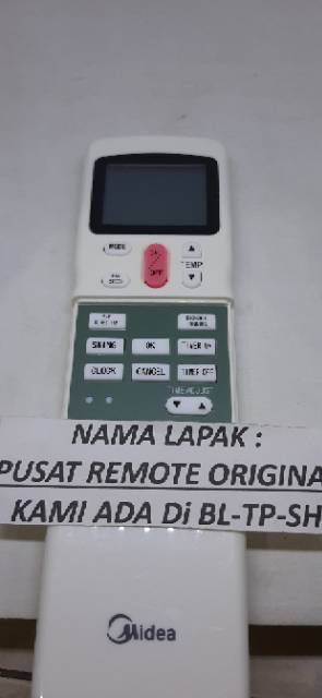 REMOTE REMOT AC MIDEA CARRIER R11HG ORIGINAL ASLI