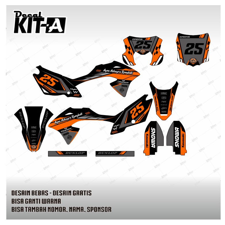 Decal Stiker Klx Bf 150 Dekal Striping Sticker New Klx Bf Extreme Dekal Klx 150 G Hitam Orens