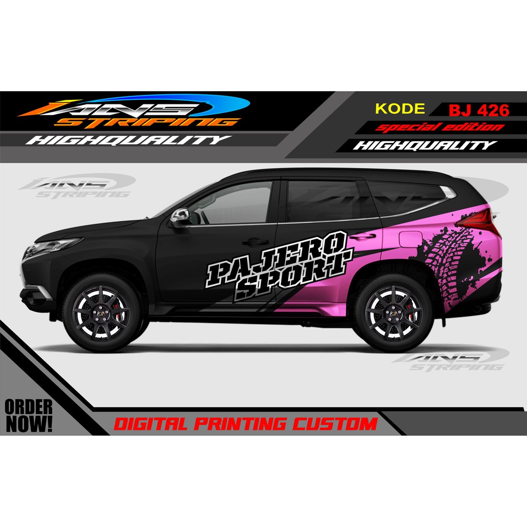 STICKER DECAL MOBIL PAJERO, FORTUNER / STIKER MOBIL PAJERO / STIKER PAJERO