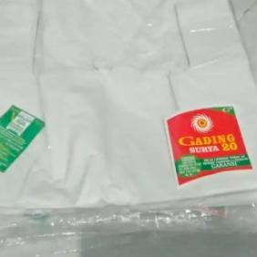 ► Tas KRESEK GADING Ukuran 40x65 Warna Putih / Kantong Kresek HDPE Uk 40 PUTIH Tebal 02 / Kresek Bes