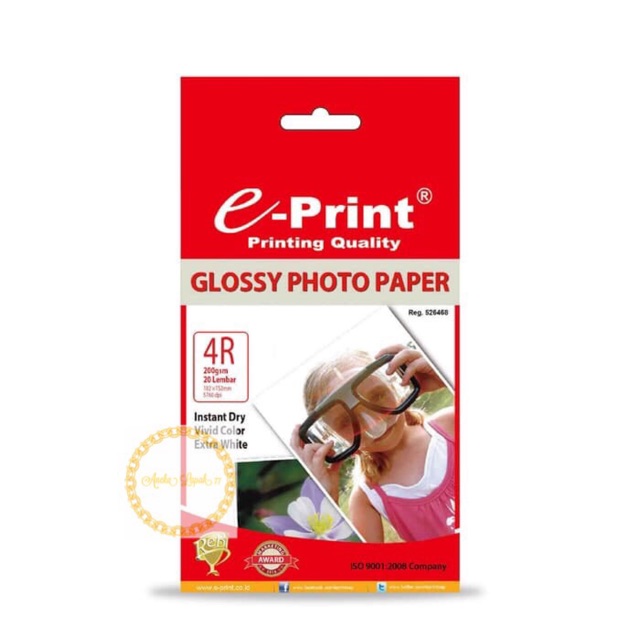 E-print glossy photo paper kertas foto 4R A6