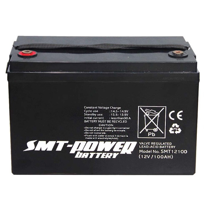 BATERAI / AKI VRLA 12V 100AH -SMT POWER / BATERAI SOLAR PANEL / CELL