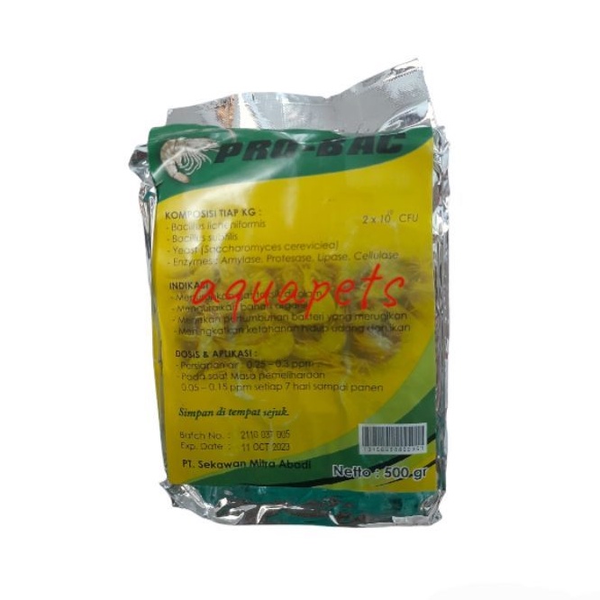 Pro-Bac Probiotic Ikan dan Udang Bacillus 500gr
