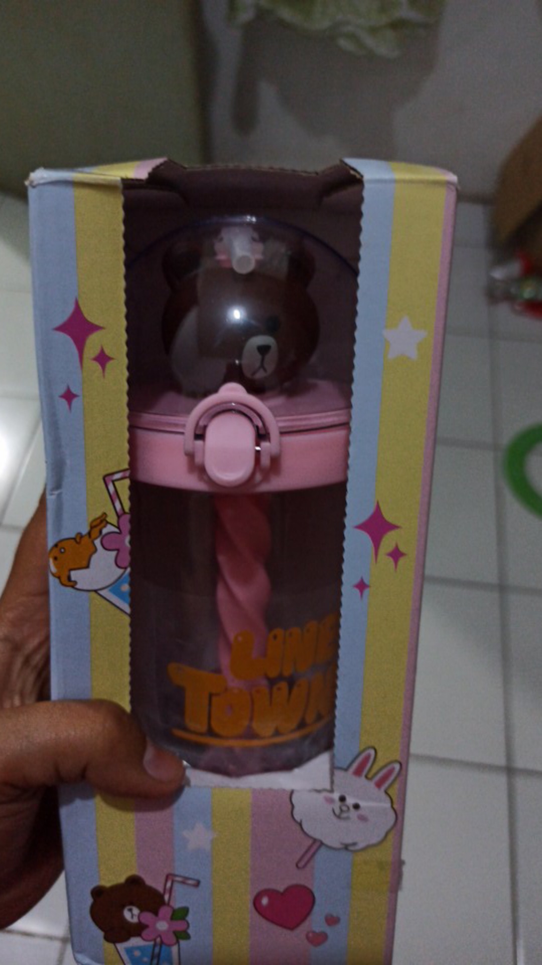 Botol Minum Aduk / Gelas Aduk Sedot Karakter Zb5403