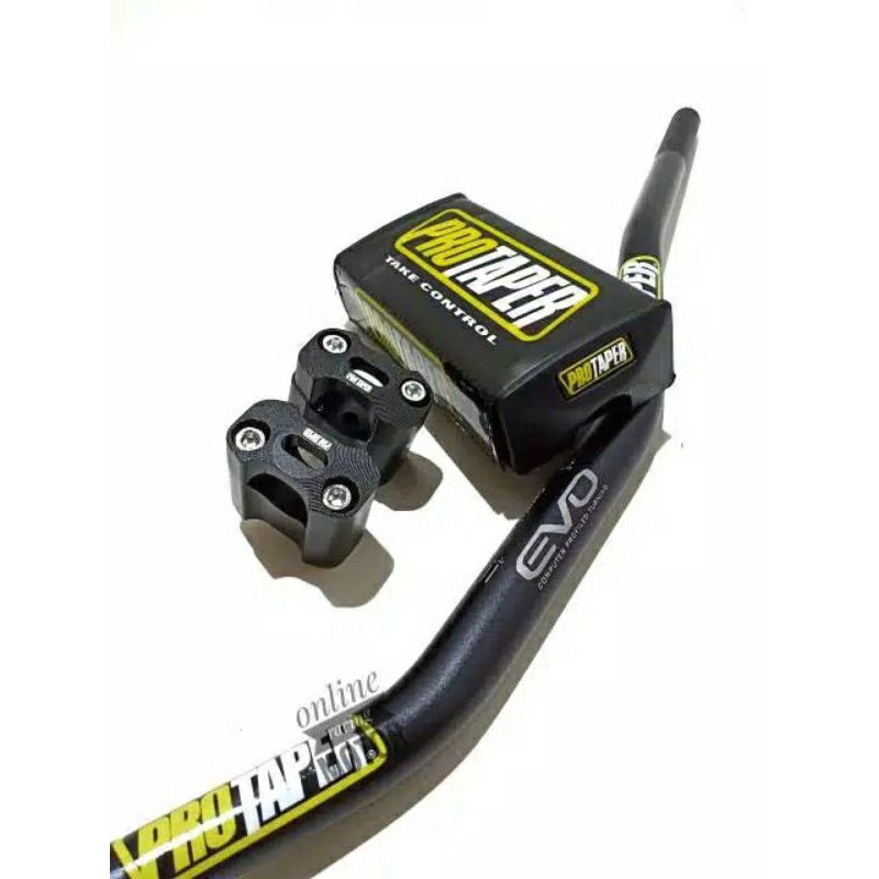 stang fatbar protaper carmichael evo paketan riser handgrip busa klx crf vixion nmax dll