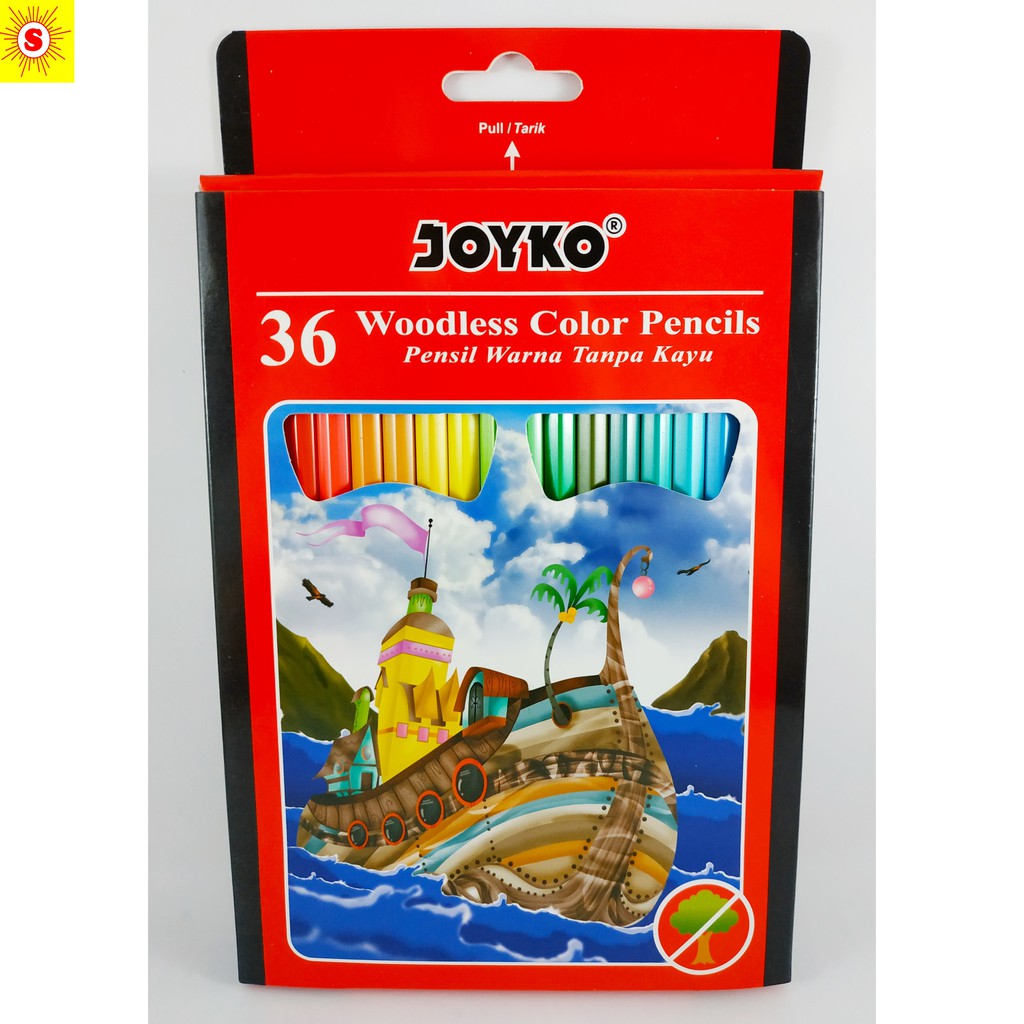 

Color Pencil / Pensil Warna JoykoCP-122 (36 COLOR, WOODLESS) / 36 Warna