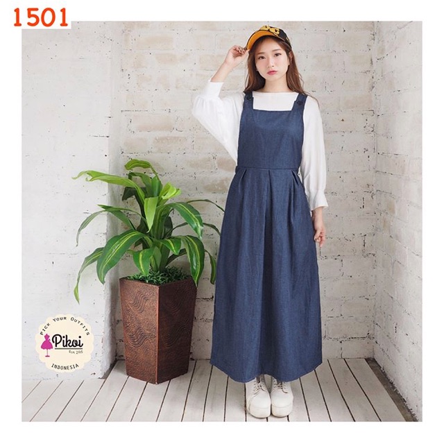 Dungaree murah / celana kodok murah / camisole set murah / terusan cewek murah / setelan hijab 1501