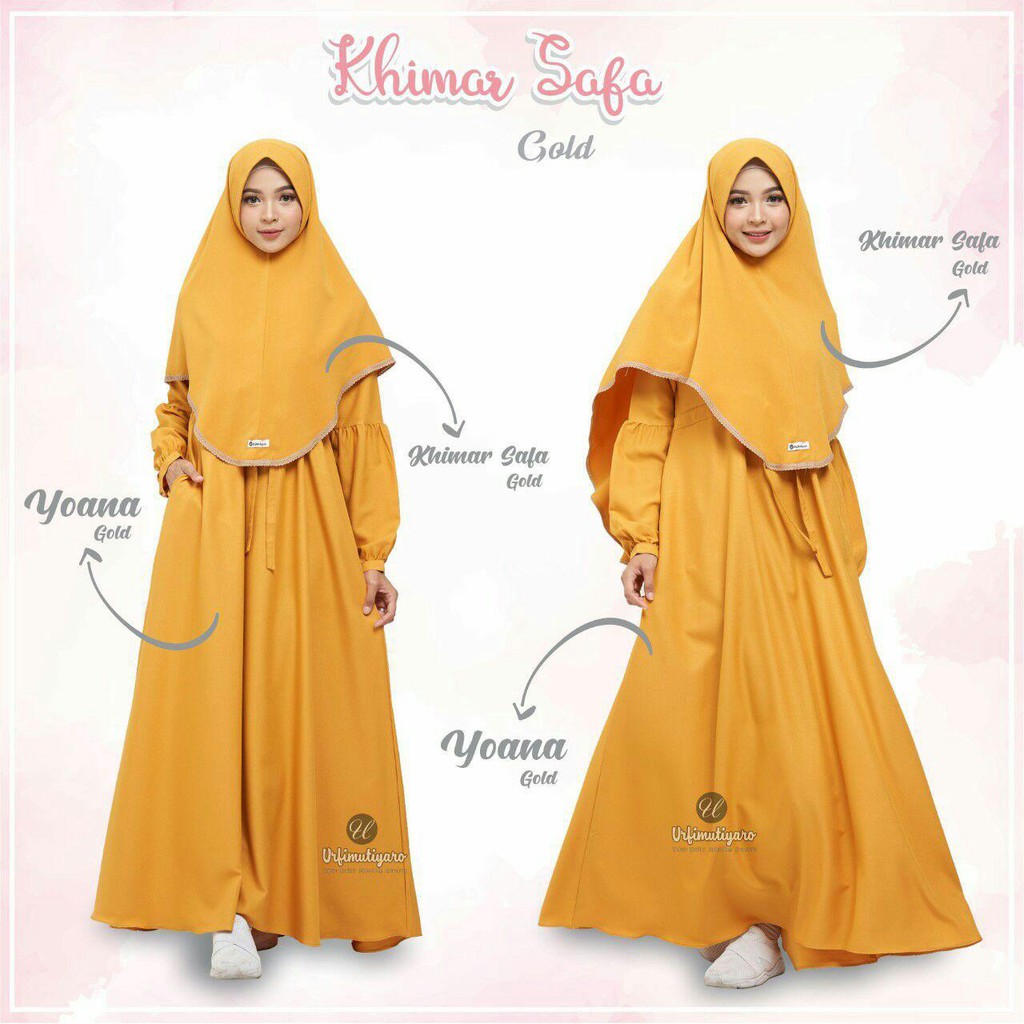 TOKOPIENA - YOANA DRESS GAMIS SYARI BUSUI FRIENDLY DAN WUDHU FRIENDLY BY URFIMUTIYARO