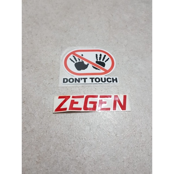 

Stiker sticker dont touch dilarang pegang import