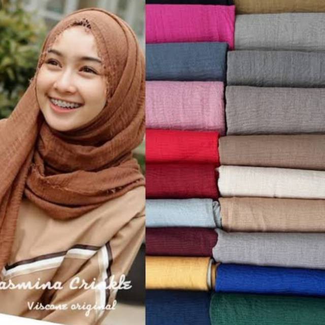 CUCI GUDANG HIJAB CRINGKEL IMPORT MURAH  / JILBAB CRINGKLE  / HIJAB KEKINIAN /HIJAB TERBARU / OOTD