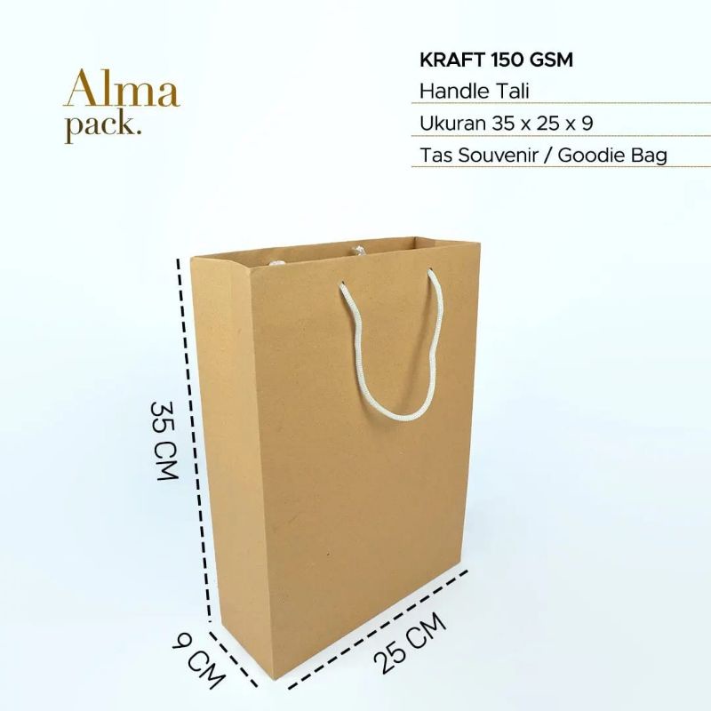 

Paper Bag - Kraft ukuran Medium (Kraft polos) Kantong Belanja Tas Kertas Belanja