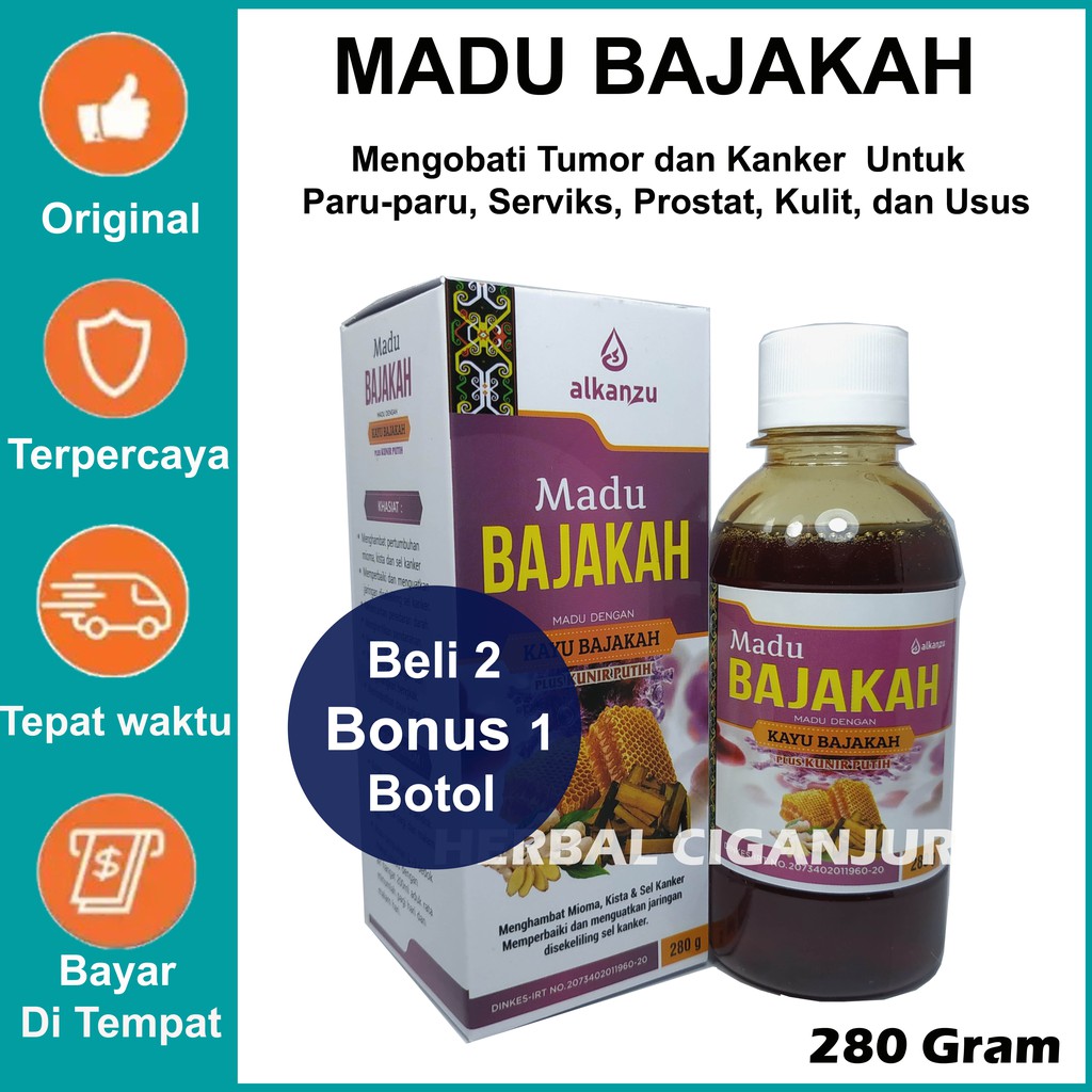 Madu Bajakah Premium Quality Plus Kunir Putih AlKanzu  Akar Kayu Bajakah Isi 280 gr