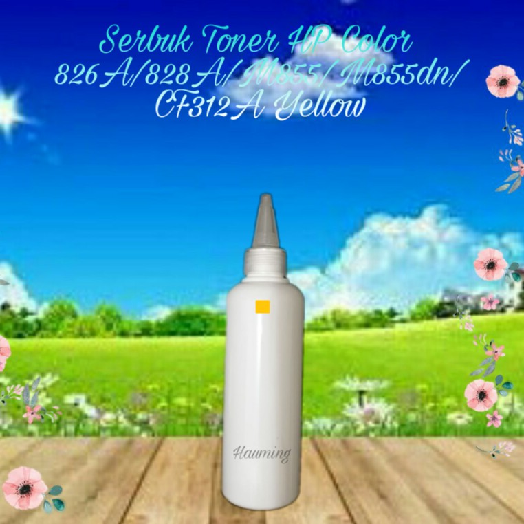 Serbuk Toner Refill HP Color 826A 828A M855 M855DN M855X+ M-855 855DN CF312A Yellow 1x Isi