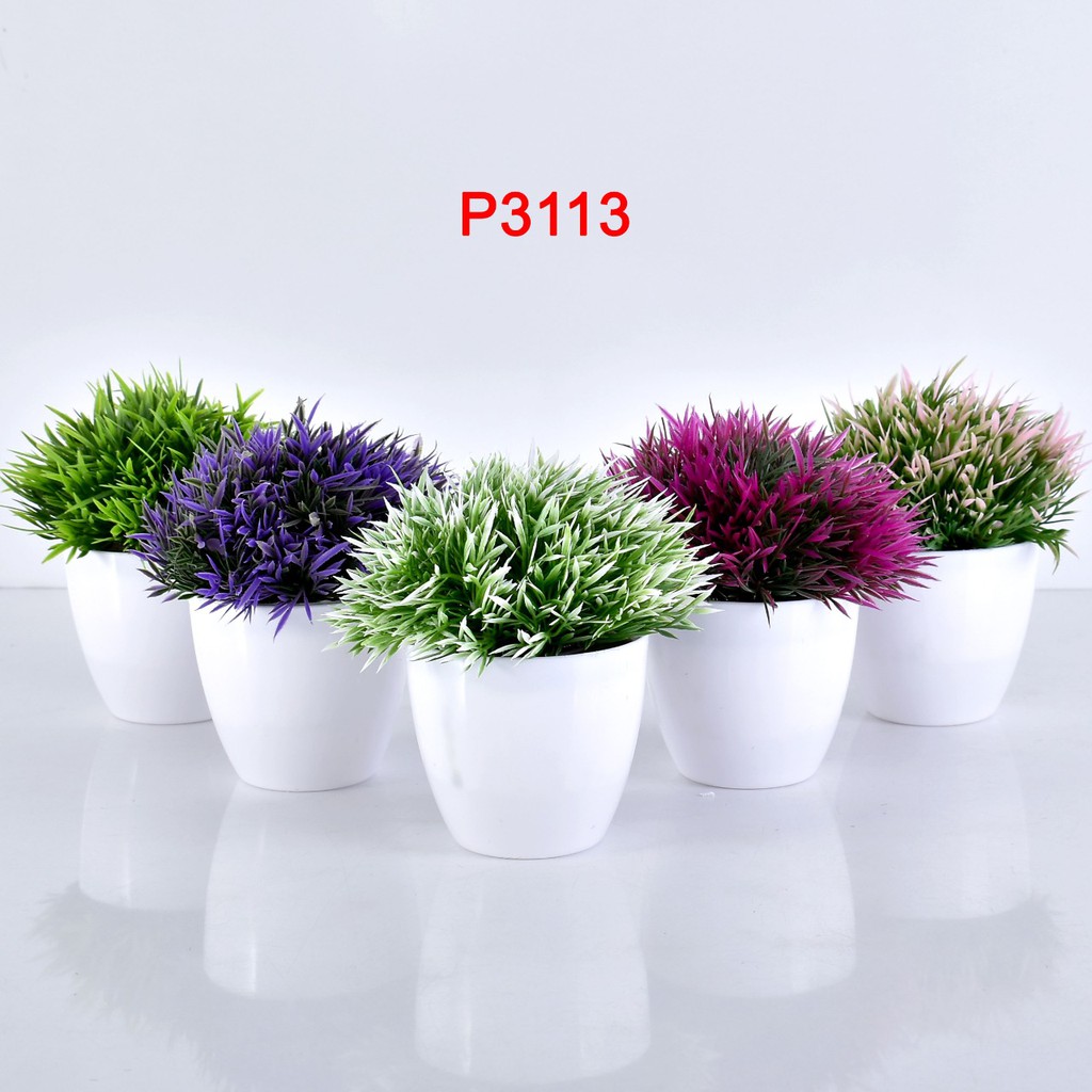 COD / TL88 POT TANAMAN  BUNGA HIAS DEKORASI RUANGAN BUNGA PLASTIK HIAS P3113-3
