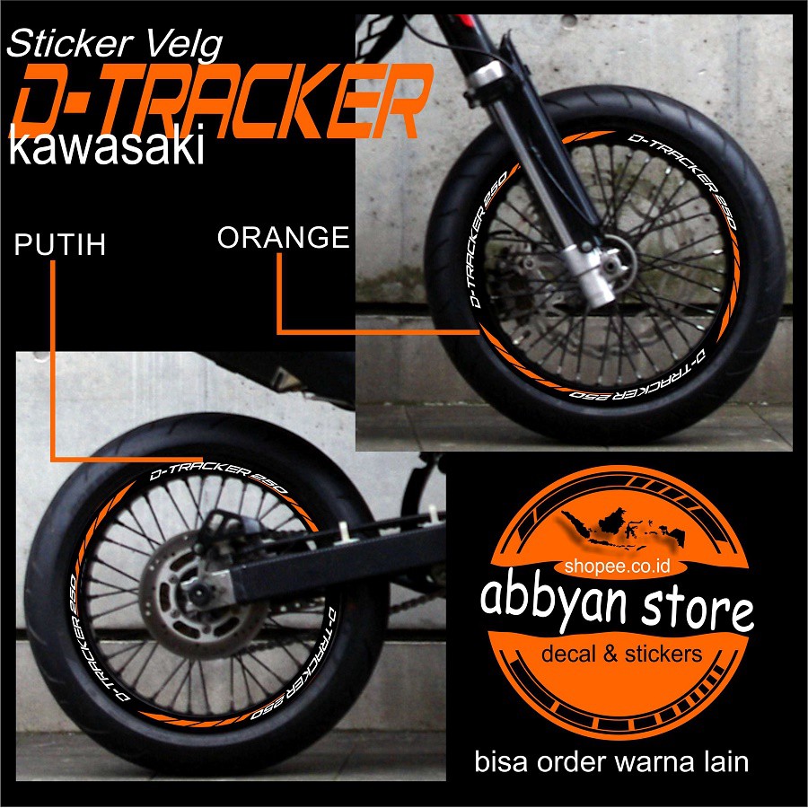 Stiker Velg Sticker Motor Decal Kawasaki DTracker D Tracker custom velk