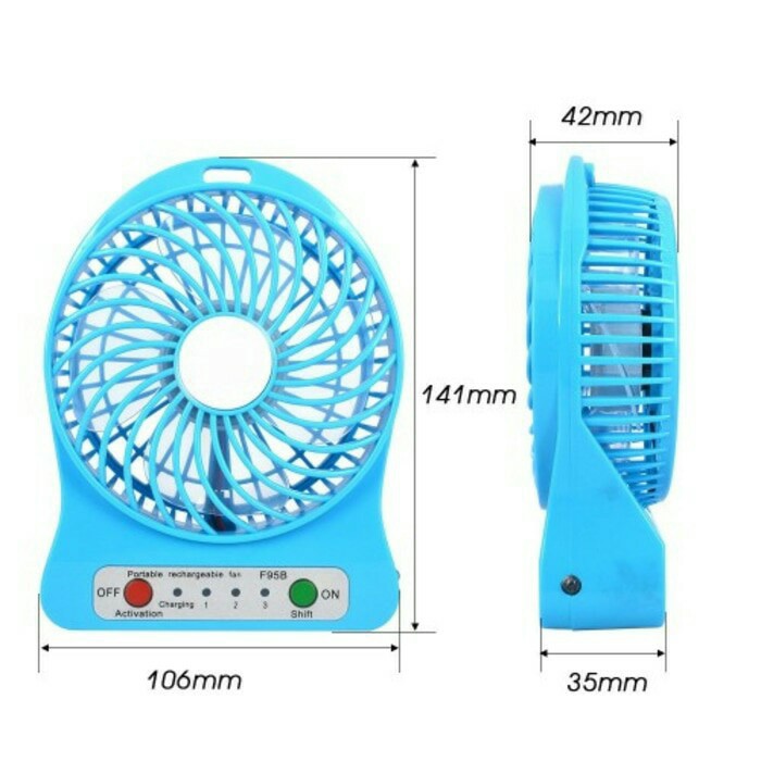 KIPAS ANGIN MINI PORTABLE  / KIPAS CHARGE MINI PORTABLE / MINI FAN USB PORTABLE