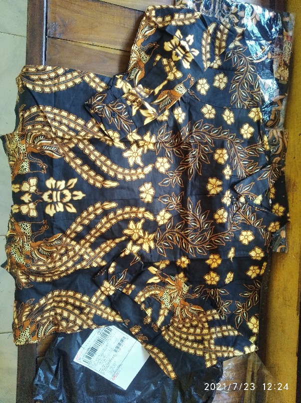 Batik Kemeja Lengan Panjang Motif Khas Pekalongan Baju Seragam Kantor Alkhalis