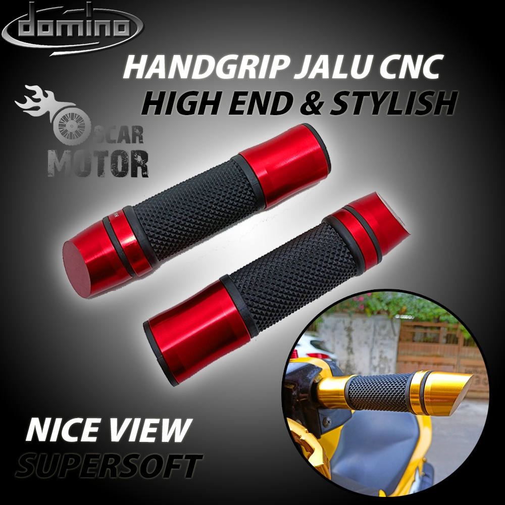 HANDGRIP JALU DOMIN0 FULL CNC SUPERSOFT STANG COVER JALU MIRING MODEL KTC RIZOMA NEW PCX motor