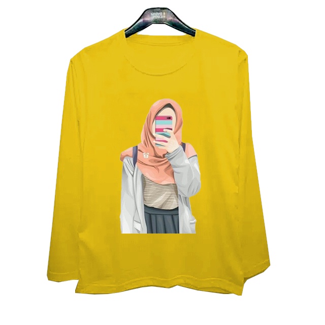 Kaos Panjang Hijabers Big Size XXL XL L M-Kuning