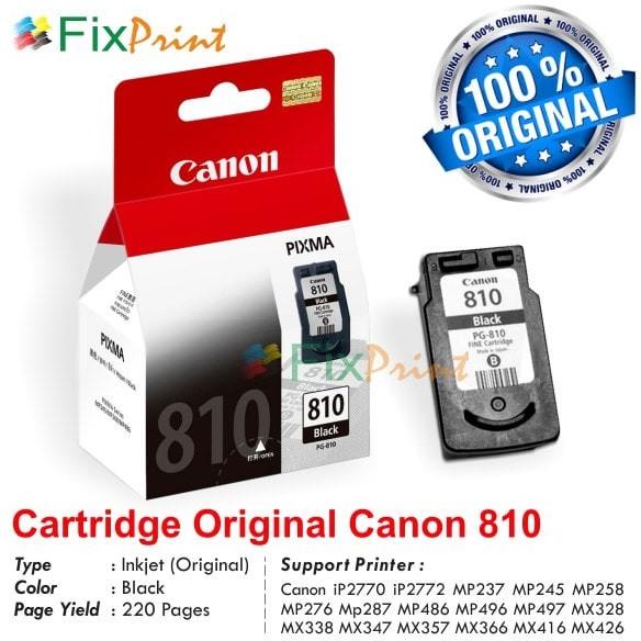 Cartridge Canon Pg810 Black Original, Cartridge Canon Ip2770 Mp258 Dus