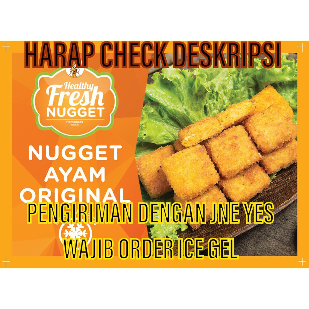 

Chicken Nugget Ayam Non MSG Tanpa Pengawet Pewarna Homemade 440 gr