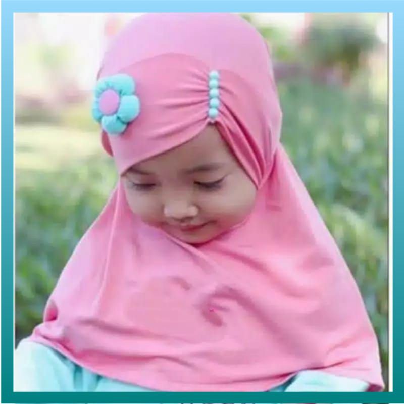 Jilbab Bayi Mutiara Bunga Kerudung Anak