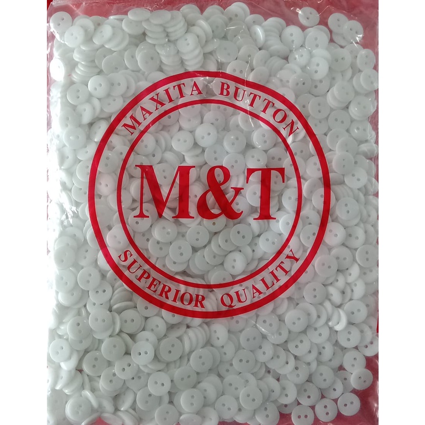 Kancing Baju 2 Lubang HITAM - PUTIH