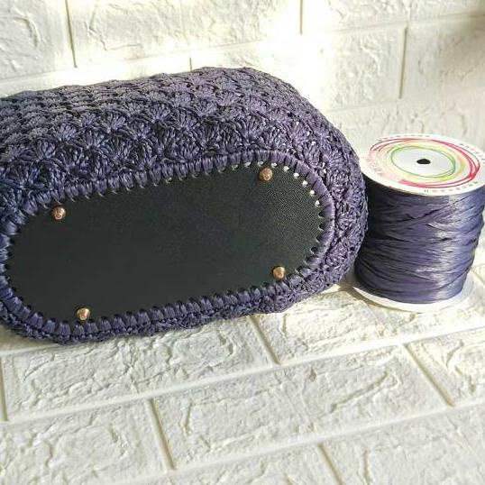 ♘ Alas tas rajut kulit premium import persegi panjang ☪