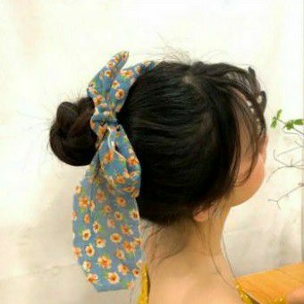 ikat rambut gaya korea- ikat rambut eonnie- ikat rambut kain jepang -