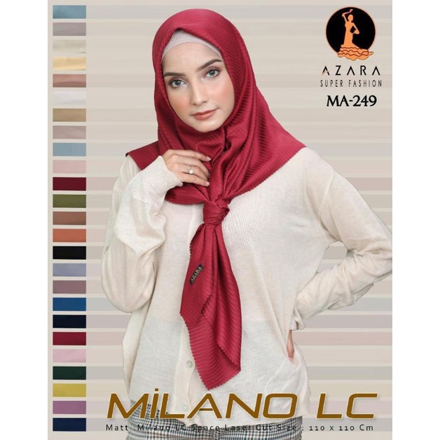 Azara Hijab Segiempat Laser Cut polycatton Milano 110X110 CM