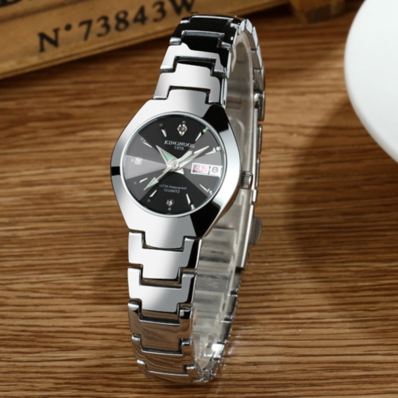 Jam Tangan Wanita Pria Rantai Casual Luminous Bahan Jam Tangan Wanita Pria Rantai Casual Luminous Bahan