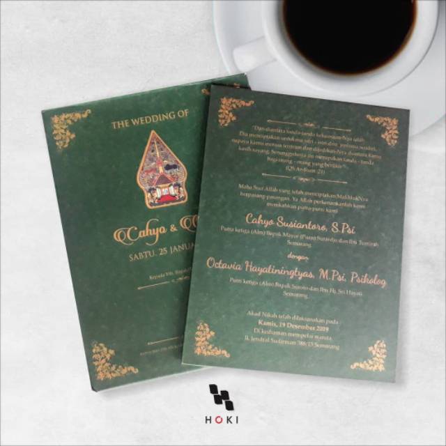 

UNDANGAN CUSTOM AMPLOP SINGLE HARDCOVER ELEGANT
