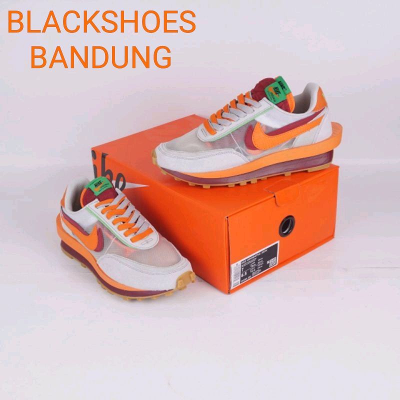 Sepatu Nike sacai vaporwaffle x clot LDV waffel orange