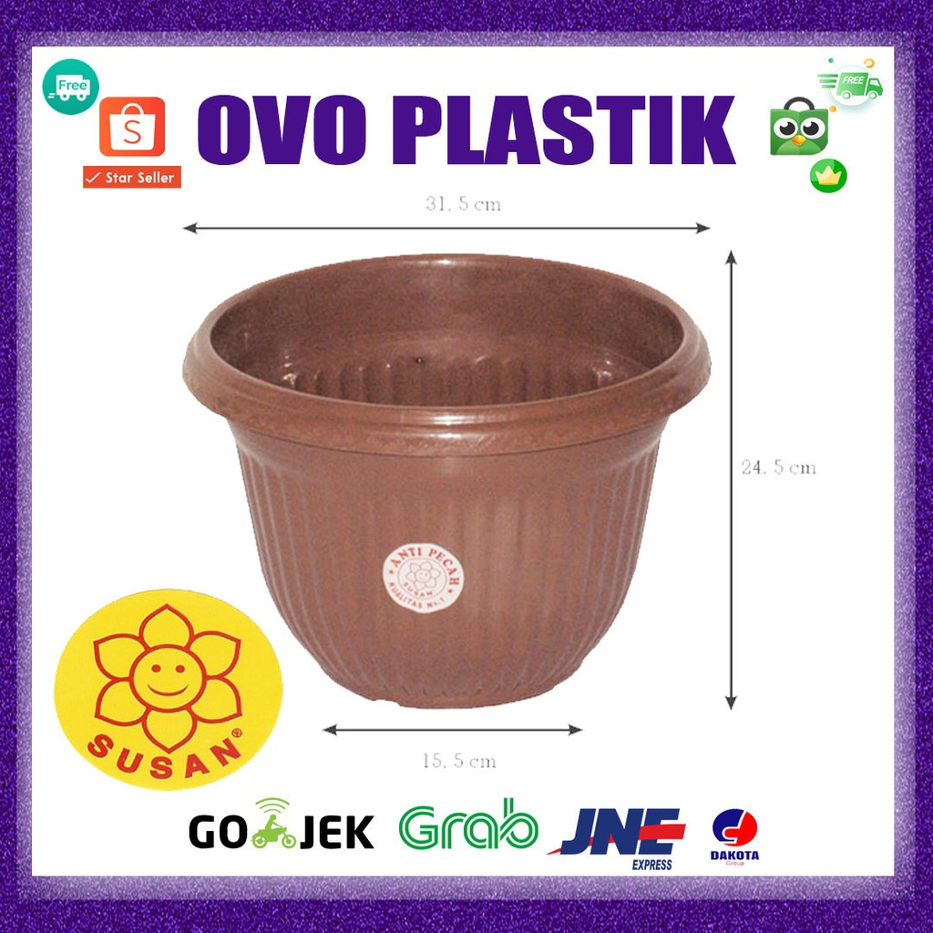  GROSIR  Pot  Bunga  Plastik  30 CM Pot  Tanaman Hias Pot  