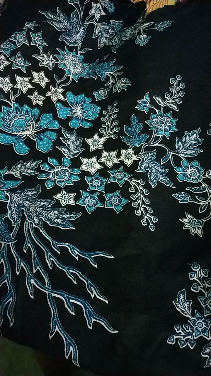 Ready Couple Batik M L Xl Xxl Motif Sakura Biru