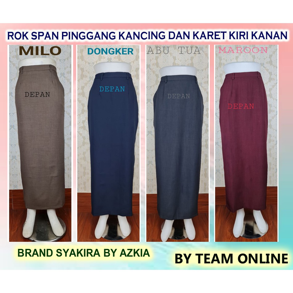 rok span ukuran 4L dan 5L-rok kerja-rok span syakira-rok polyester-rok kerja modis-rok kerja wanita