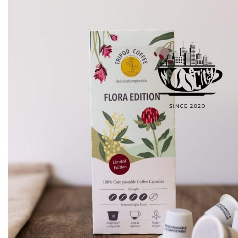 

Tripod Coffee Flora Edition (Limited Edition) Nespresso Compatible Isi 10 Pods