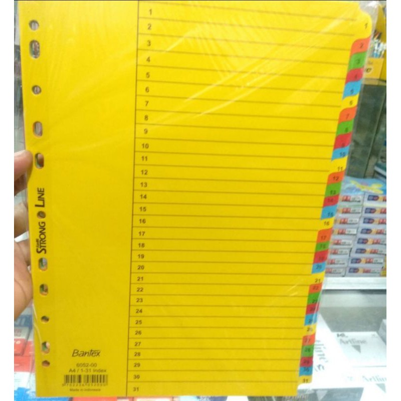 

DIVIDER / PEMBATAS KERTAS / FILE BANTEX 1-31