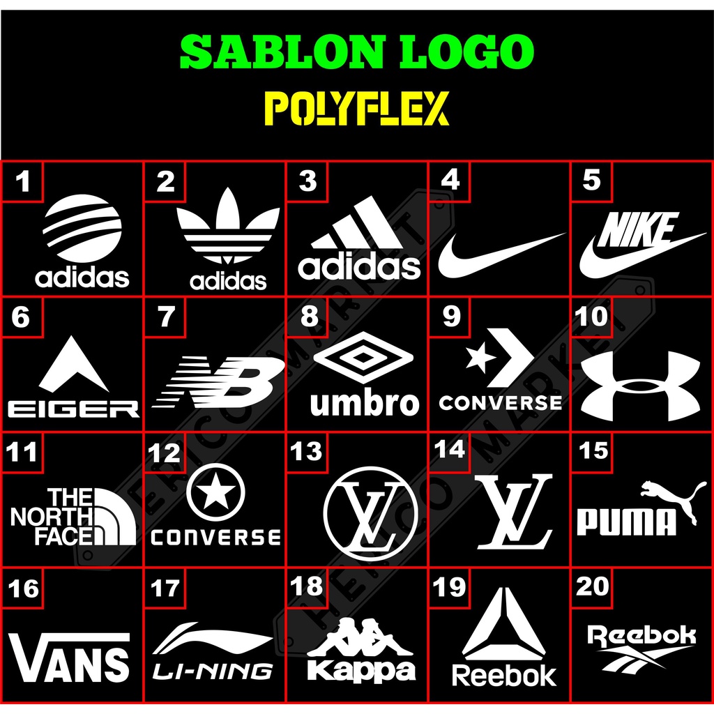 (10Pcs) Sablon logo sport sablon strika sablon logo jersey